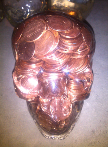 Pennies Skull 444